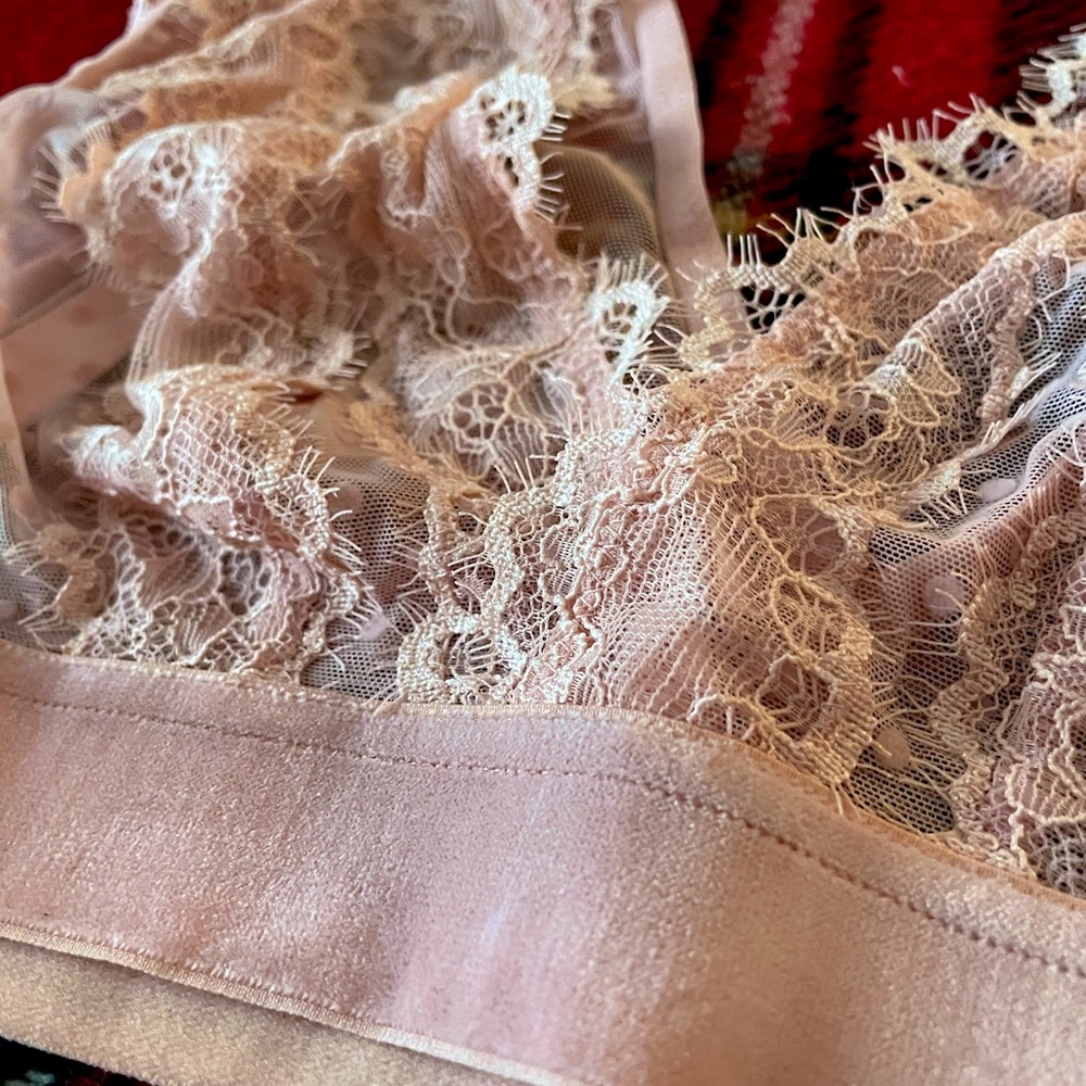 NWOT Victoria’s Secret Pink Lace Dot Bralette - Picture 3 of 5